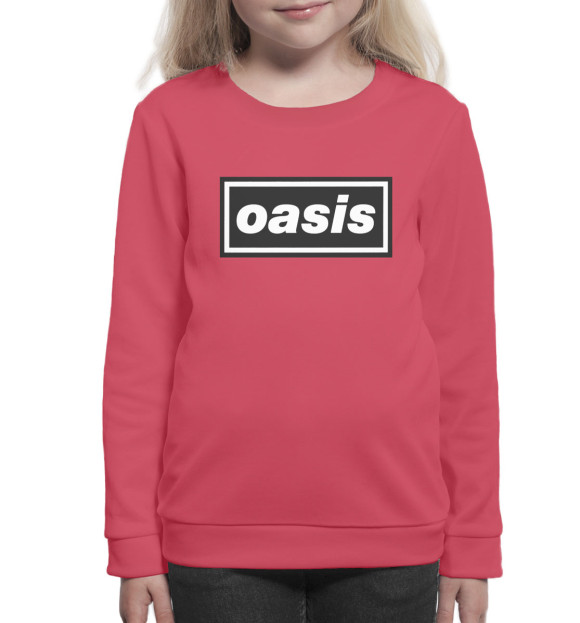 Свитшот для девочек с изображением Oasis цвета Белый