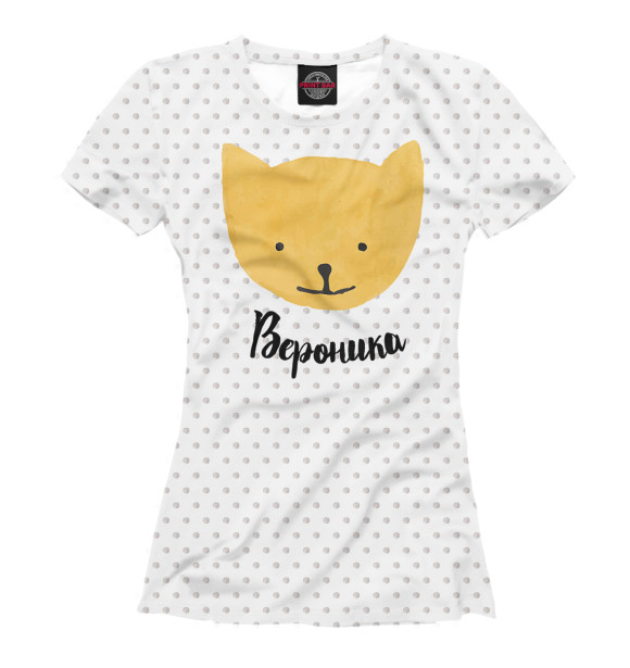 Женская футболка с изображением Лиса Вероника цвета Молочно-белый
