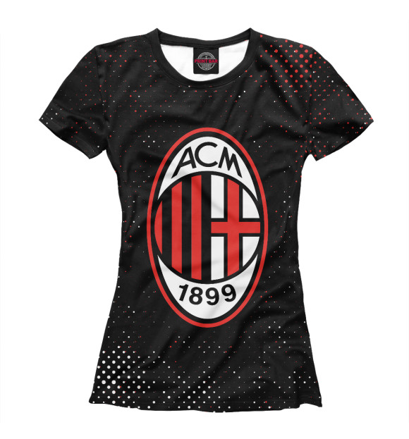Футболка для девочек с изображением AC Milan / Милан цвета Белый
