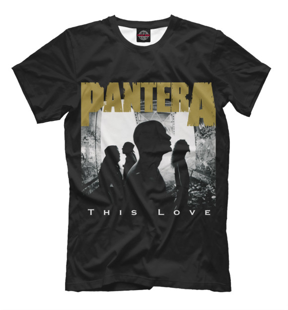 Мужская футболка с изображением Pantera цвета Черный