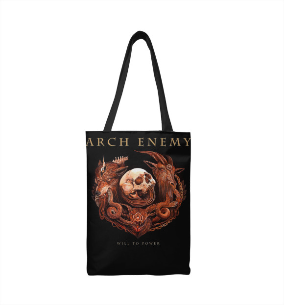 Сумка-шоппер с изображением Arch Enemy Band цвета 
