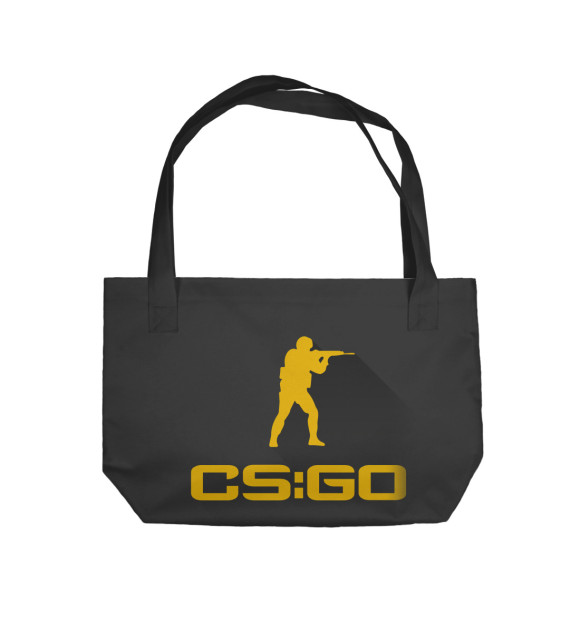 Пляжная сумка с изображением CS GO цвета 