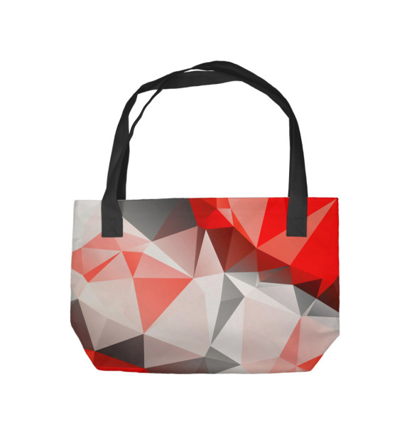 Пляжная сумка с изображением Red abstract цвета 