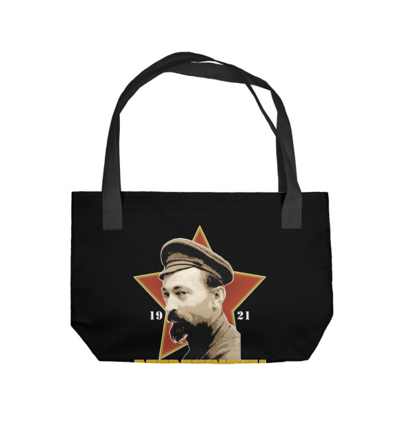 Пляжная сумка с изображением Высшая школа КГБ им. Дзержинского цвета 