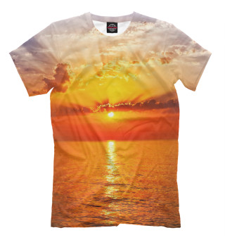 Мужская футболка Потрясающий закат на море