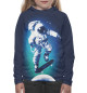 Худи для девочки Космонавт-скейтер