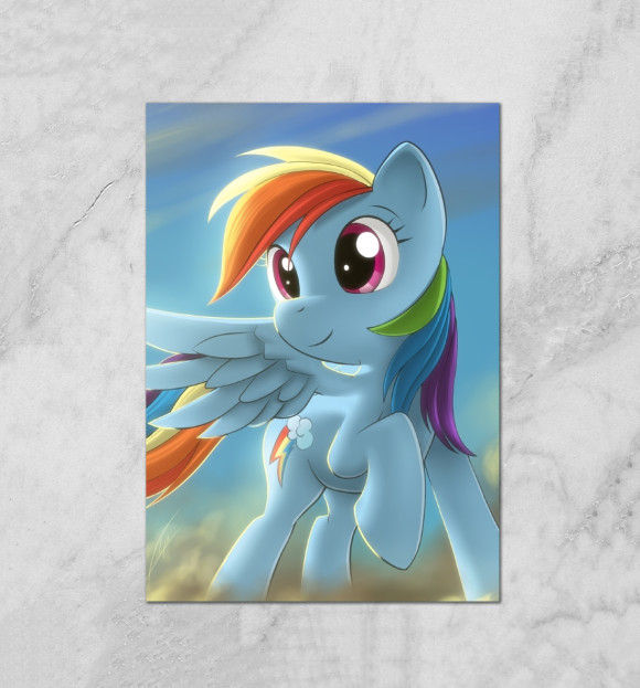 Плакат с изображением My Little Pony цвета Белый