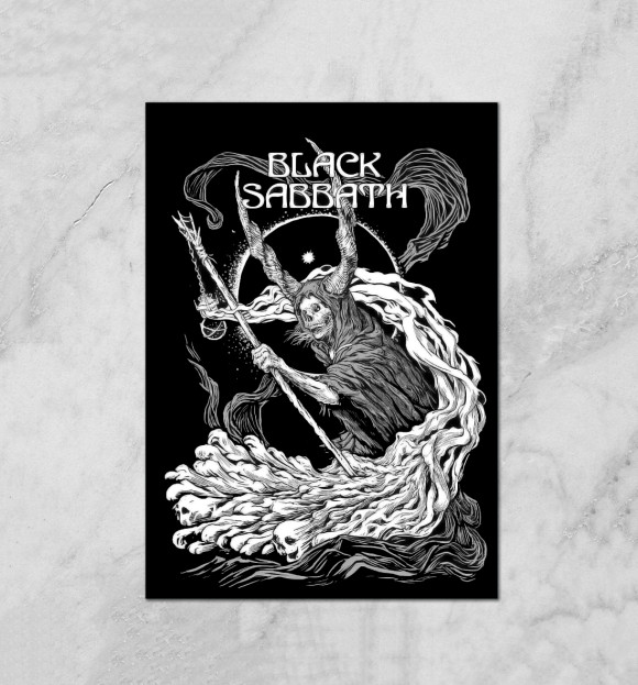 Плакат с изображением Black Sabbath цвета Белый