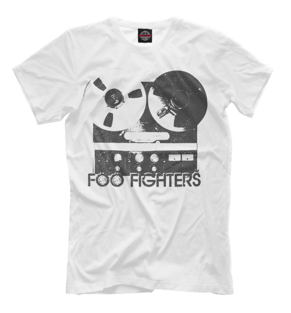 Мужская футболка с изображением Foo Fighters цвета Молочно-белый