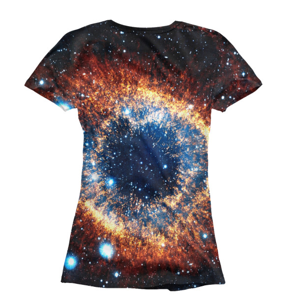 Женская футболка с изображением Взрыв вселенной цвета Белый