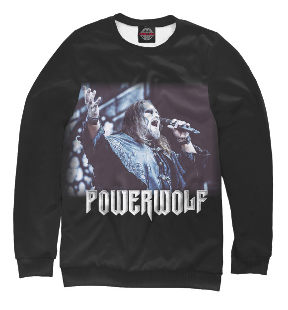 Свитшот для девочек с изображением Powerwolf - Attila Dorn цвета Белый