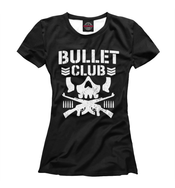 Футболка для девочек с изображением Bullet Club цвета Белый