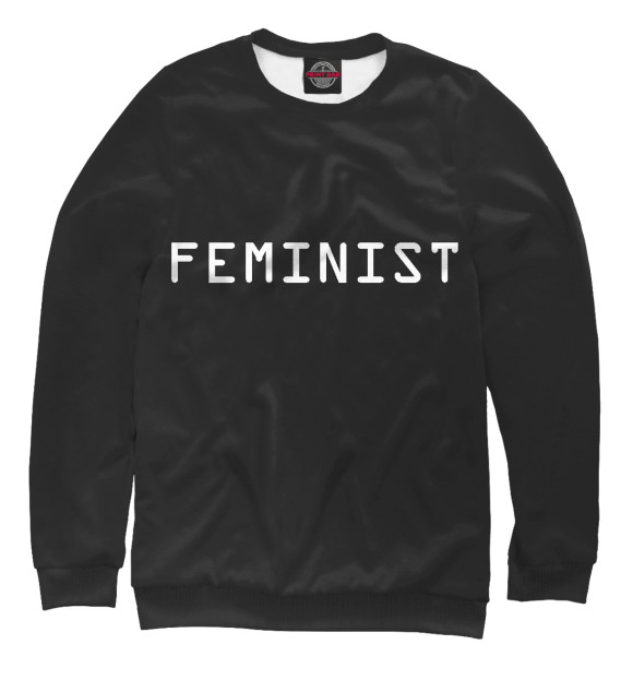 Женский свитшот с изображением Feminist цвета Белый