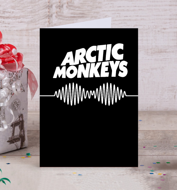 Открытка с изображением Arctic Monkeys цвета Белый