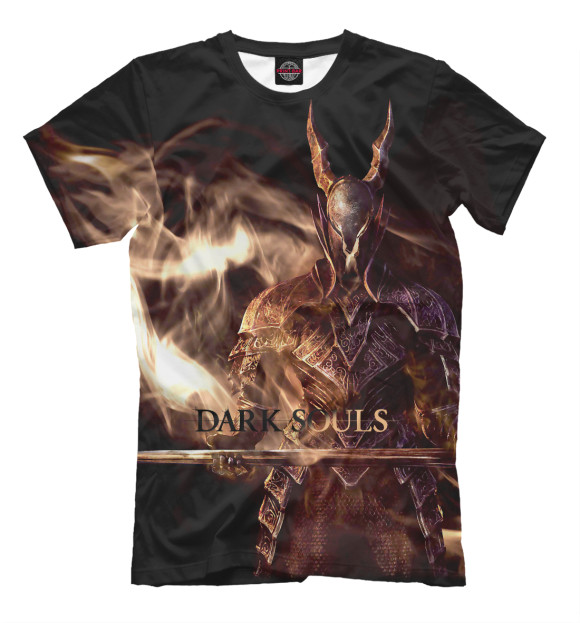 Мужская футболка с изображением Dark Souls цвета Молочно-белый