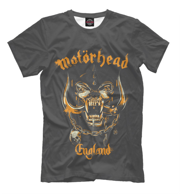 Мужская футболка с изображением Motorhead цвета Серый