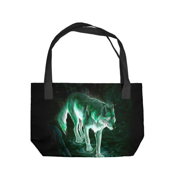Пляжная сумка с изображением Wolf цвета 