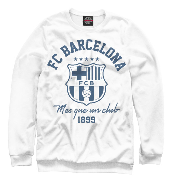 Свитшот для мальчиков с изображением Барселона цвета Белый