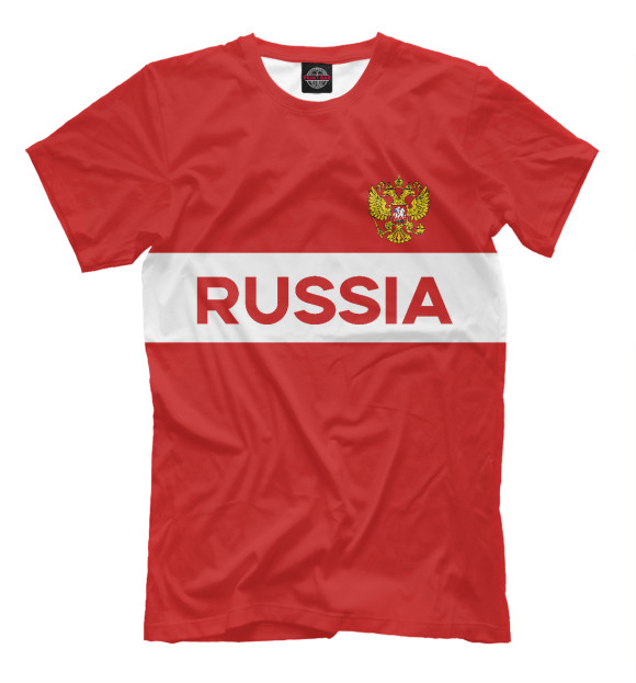 Мужская футболка с изображением Russia Lines цвета Светло-коричневый