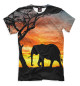 Мужская футболка Слоны