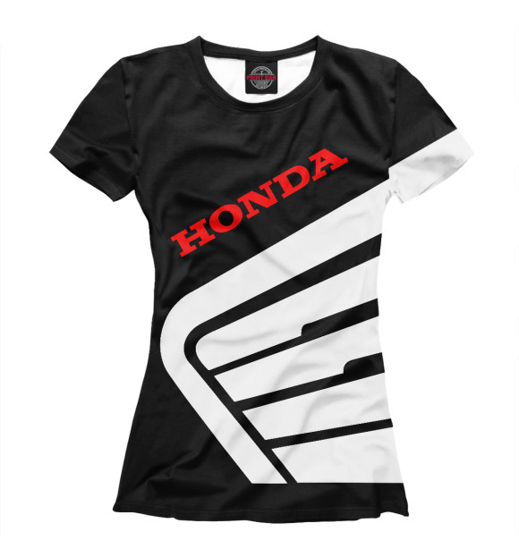 Футболка для девочек с изображением Honda цвета Р‘РµР»С‹Р№