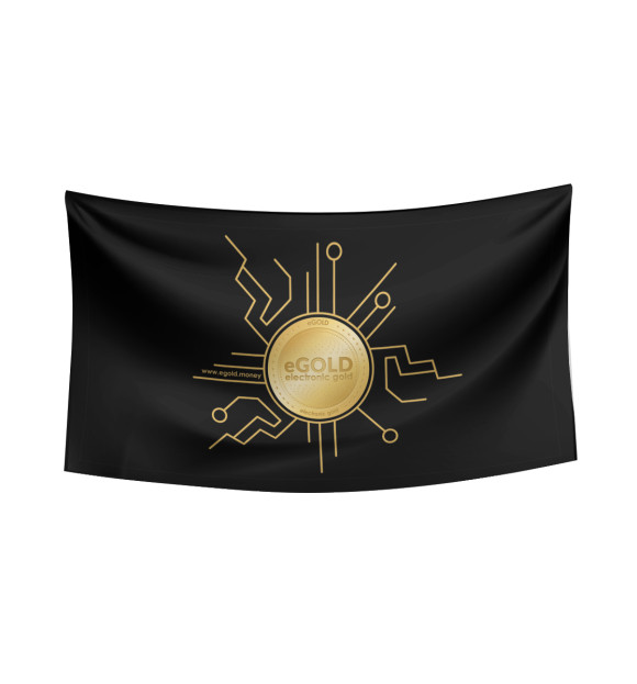 Флаг с изображением Electogold eGOLD цвета Белый