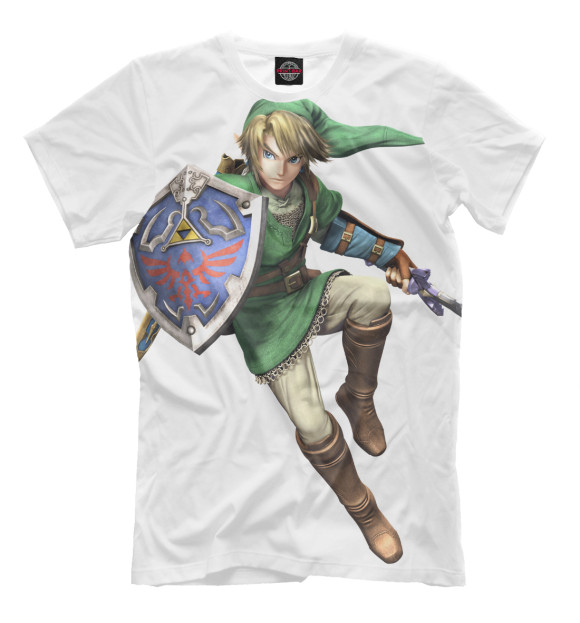 Мужская футболка с изображением The Legend of Zelda цвета Молочно-белый