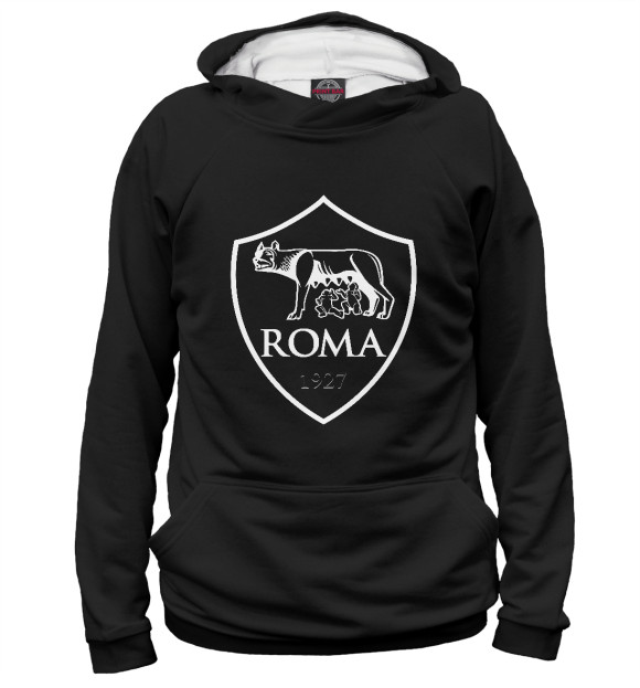 Женское худи с изображением FC ROMA Black&White цвета Белый