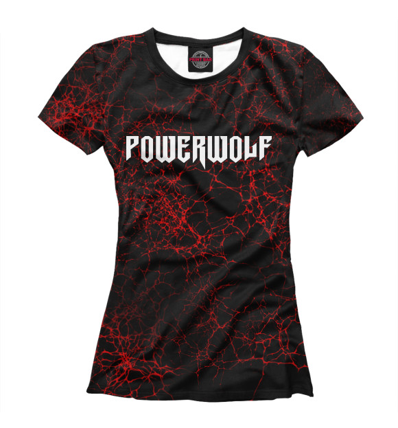 Женская футболка с изображением Powerwolf цвета Белый