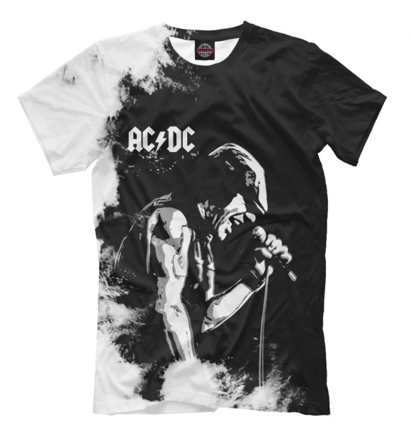 Мужская футболка с изображением AC/DC цвета Белый