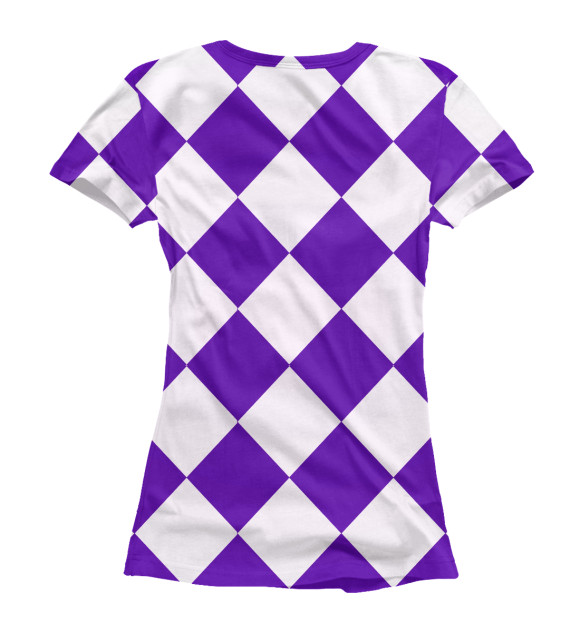 Футболка для девочек с изображением Фиолетовые кубики цвета Белый
