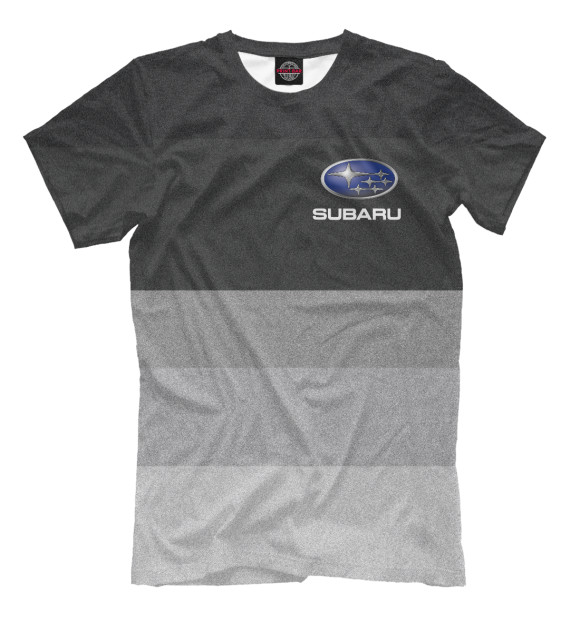 Мужская футболка с изображением Subaru цвета Молочно-белый