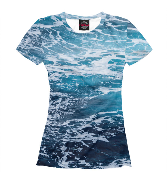 Женская футболка с изображением Пучина моря цвета Белый