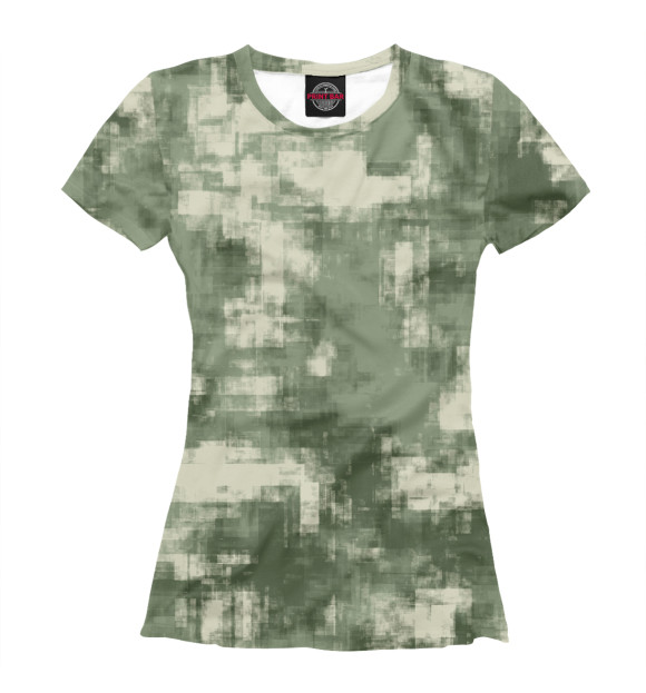 Женская футболка с изображением Военный камуфляж- одежда для мужчин и женщин цвета Белый