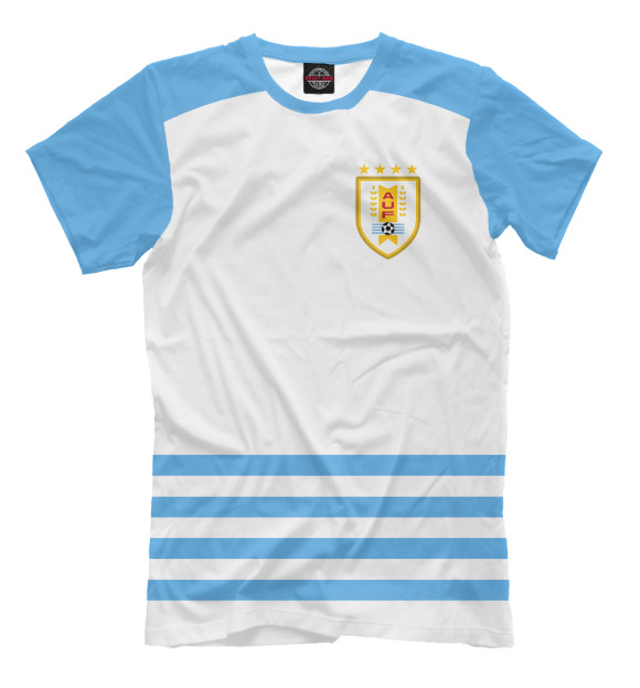Футболка для мальчиков с изображением Уругвай цвета Молочно-белый