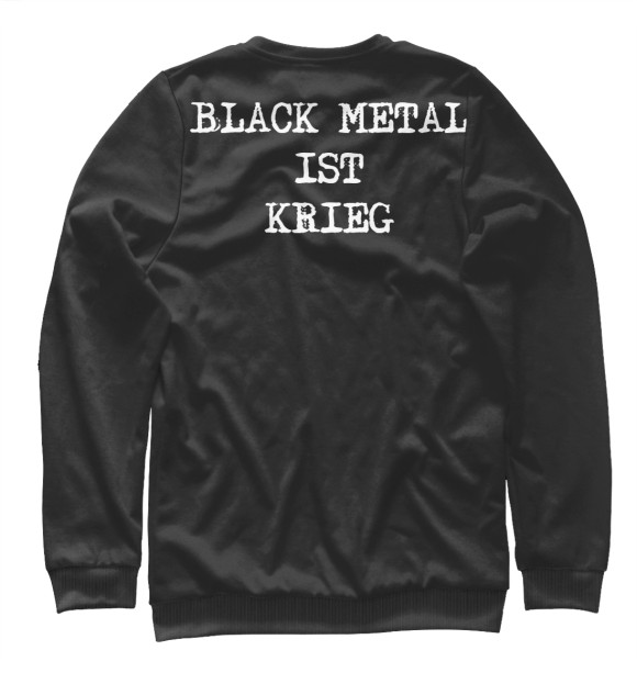 Женский свитшот с изображением Black Metal Ist Krieg цвета Белый