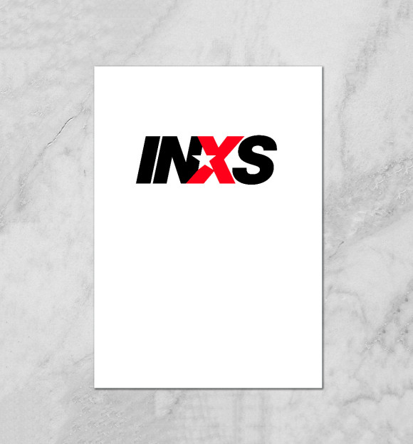 Плакат с изображением INXS WHITESTAR цвета Белый