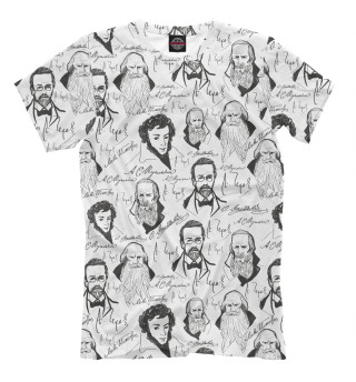 Мужская футболка Великие писатели-классики