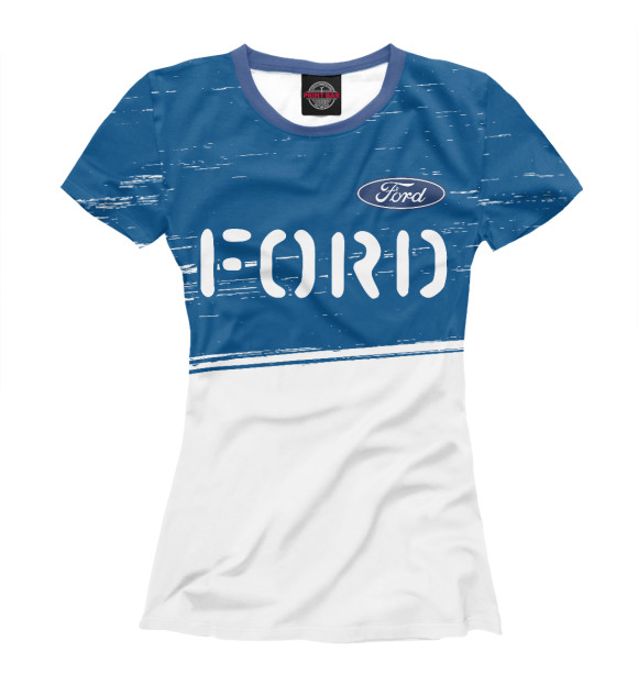 Футболка для девочек с изображением Ford | Ford | Краски цвета Белый