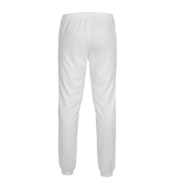 Мужские спортивные штаны с изображением Машина цвета Белый