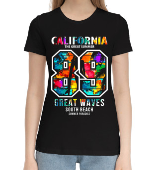 Хлопковая футболка для девочек California
