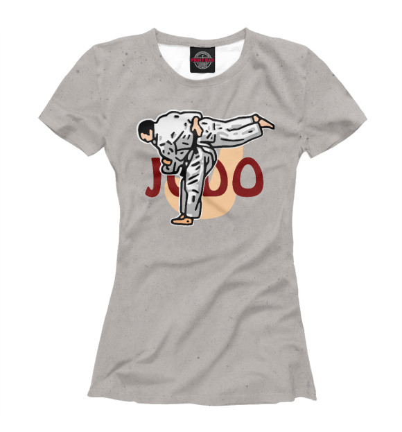 Женская футболка с изображением Judo цвета Белый