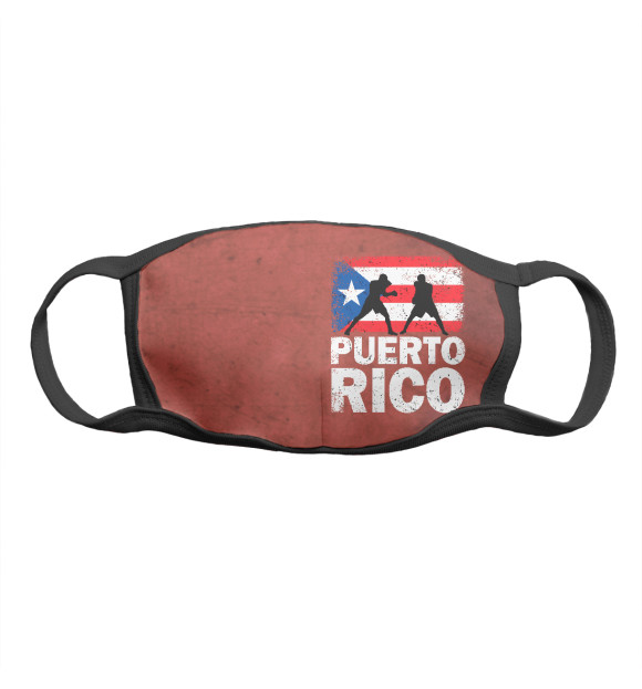 Маска тканевая с изображением Vintage Puerto Rico цвета Белый