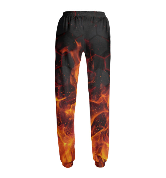 Женские спортивные штаны с изображением Fire цвета Белый