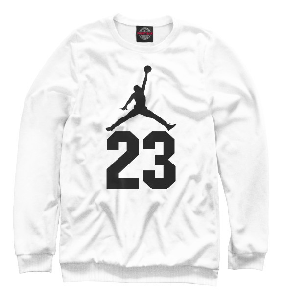 Женский свитшот с изображением Michael Jordan цвета Белый