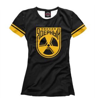 Женская футболка Ядерный хоккей - логотип