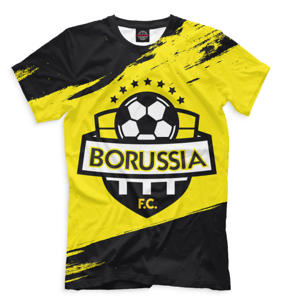 Мужская футболка с изображением Borussia цвета Черный