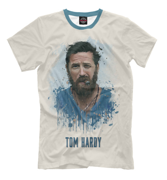 Мужская футболка с изображением Том Харди цвета Бежевый