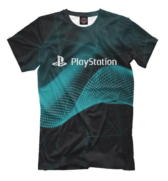 Мужская футболка с изображением Playstation Network цвета Белый