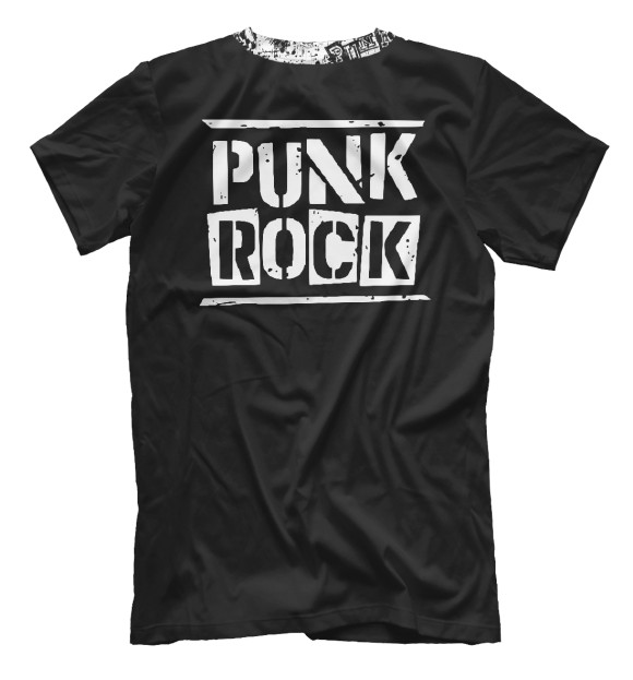 Мужская футболка с изображением Панк-Рок цвета Белый